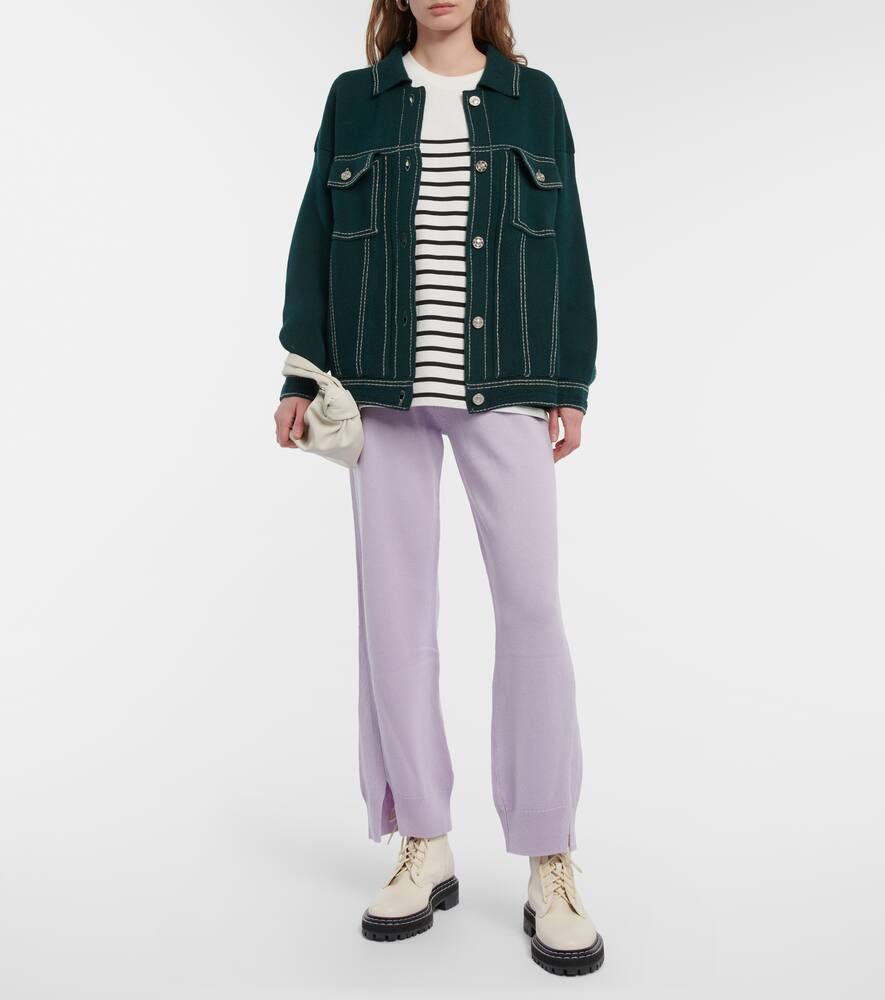 Tapered cashmere pants