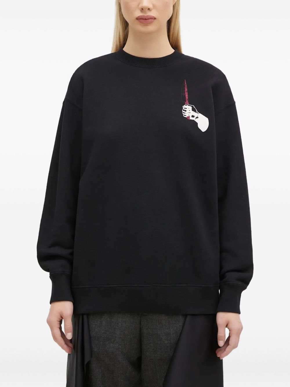 Graphic-print sweatshirt - Black