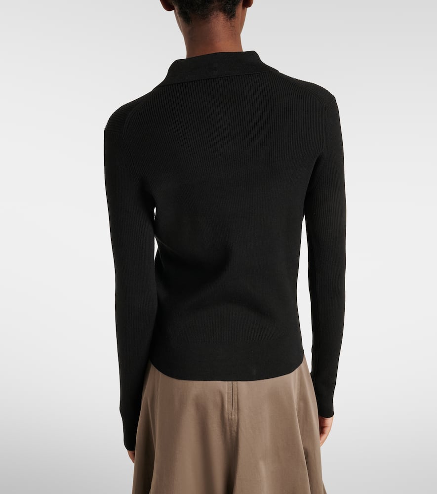 Róhe Ribbed-knit polo shirt