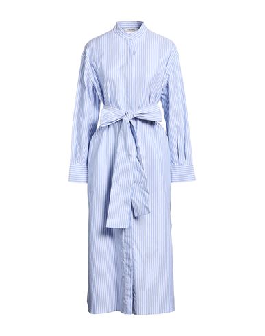 Woman Midi dress Sky blue Size 10 Cotton