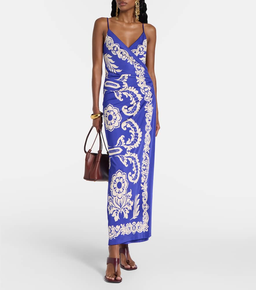 Paisley printed maxi dress