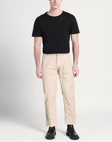 Jacob Cohёn Man Pants Beige Size 34 Cotton, Linen, Elastane