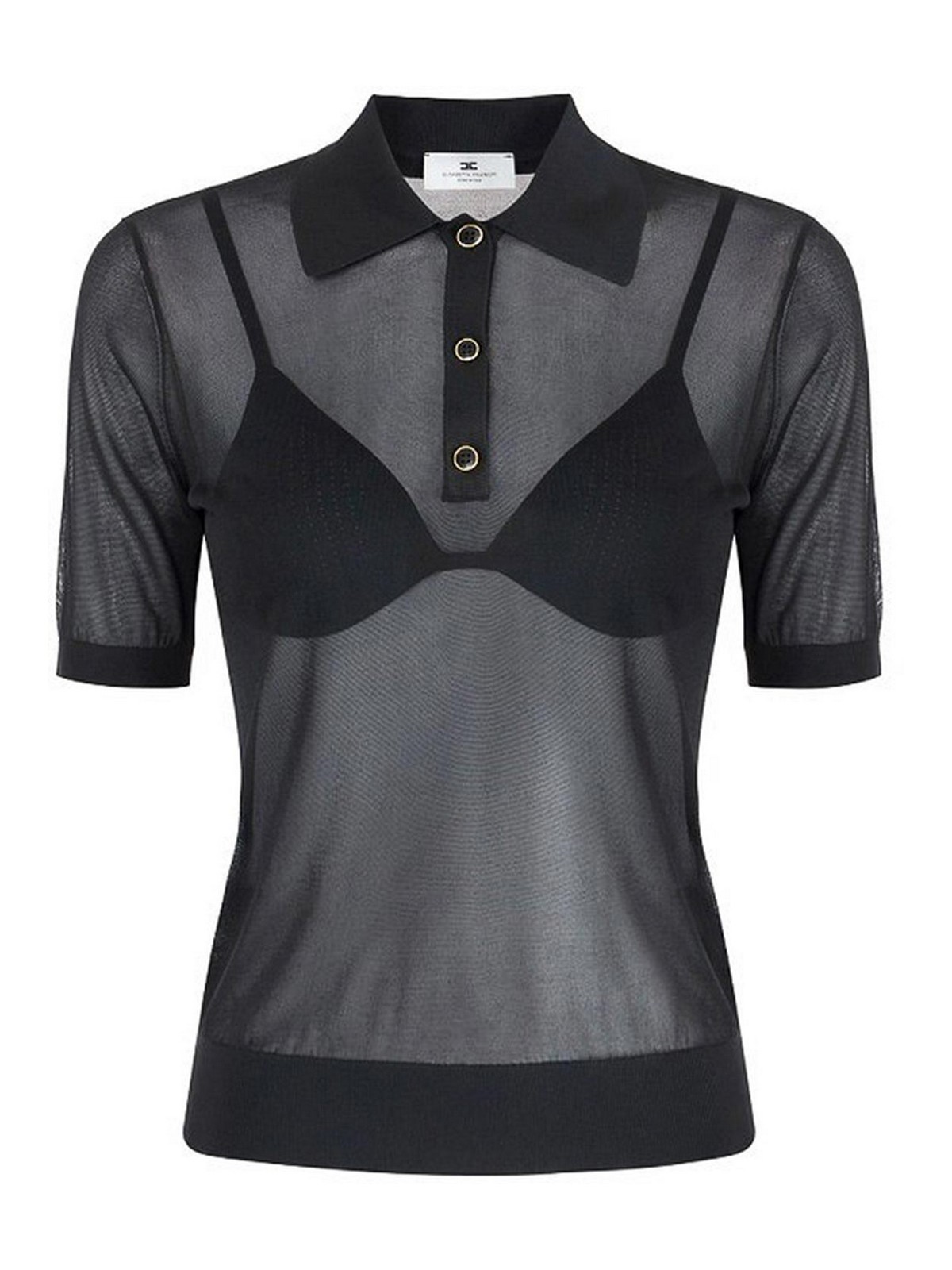 Nylon Polo Shirt With Bra