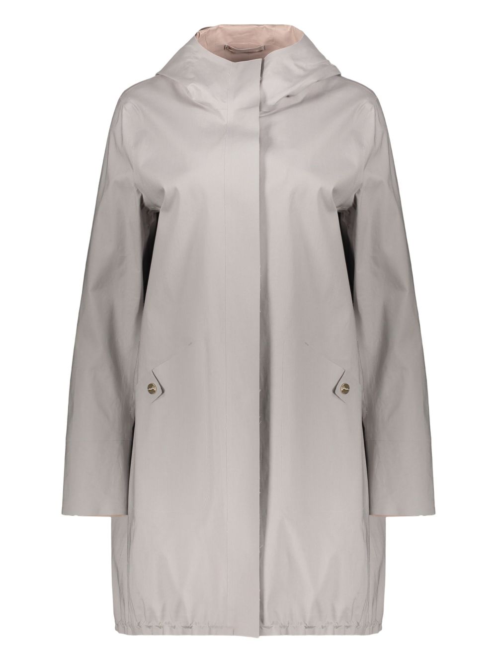 Hooded drawstring parka - Grey