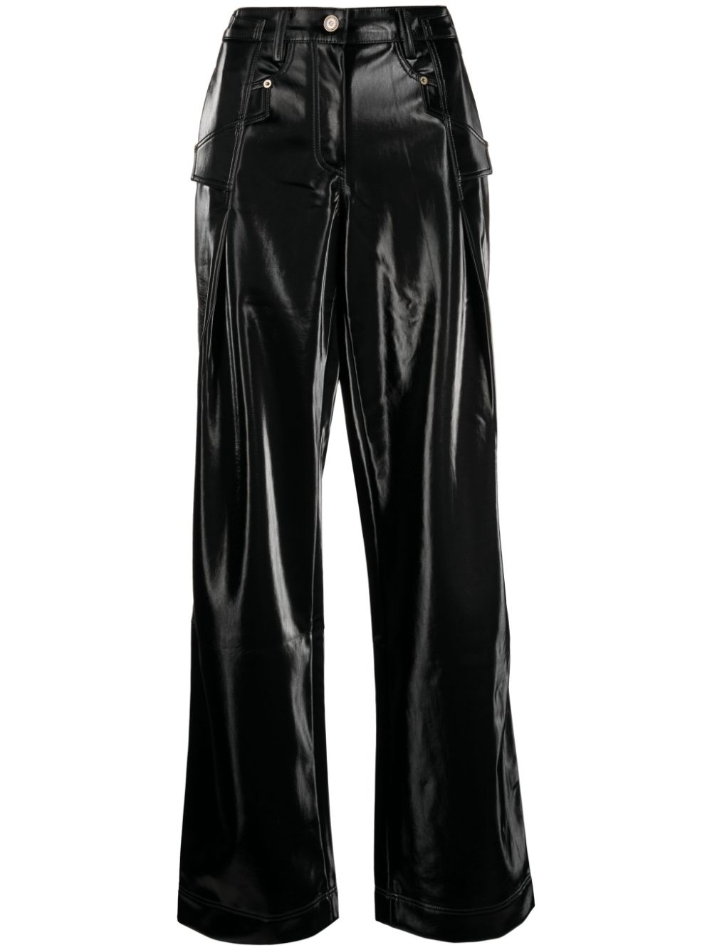 Aaron faux-leather jeans - Black