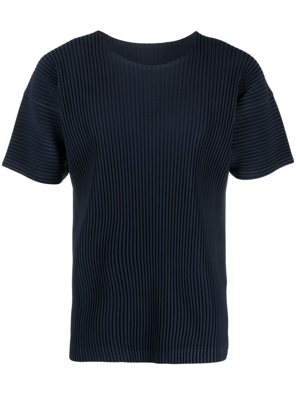 Ribbed-effect T-shirt - Blue