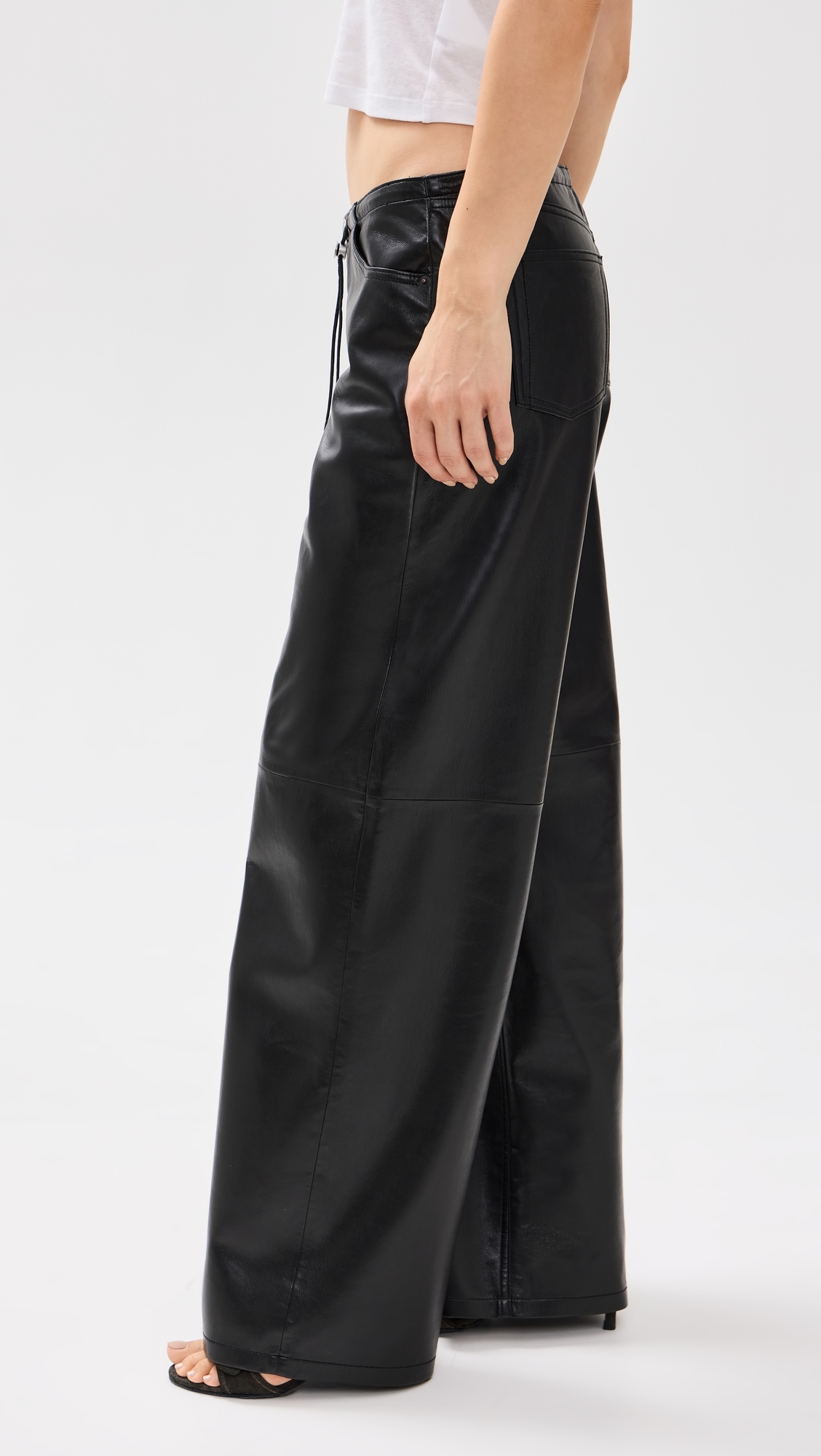 Cool Jeans in Black Leather Black Leather