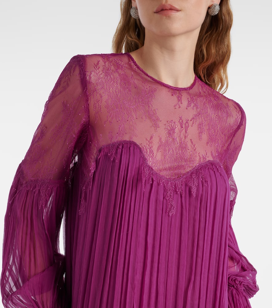 Renia silk-blend lace gown