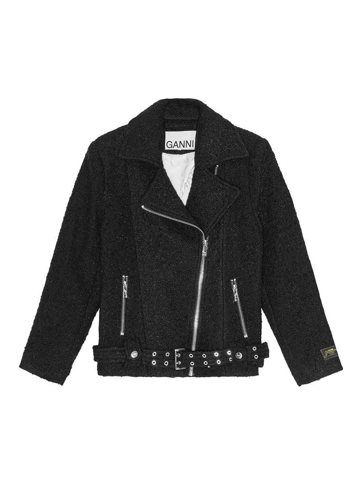Boucle Wool Biker Jacket