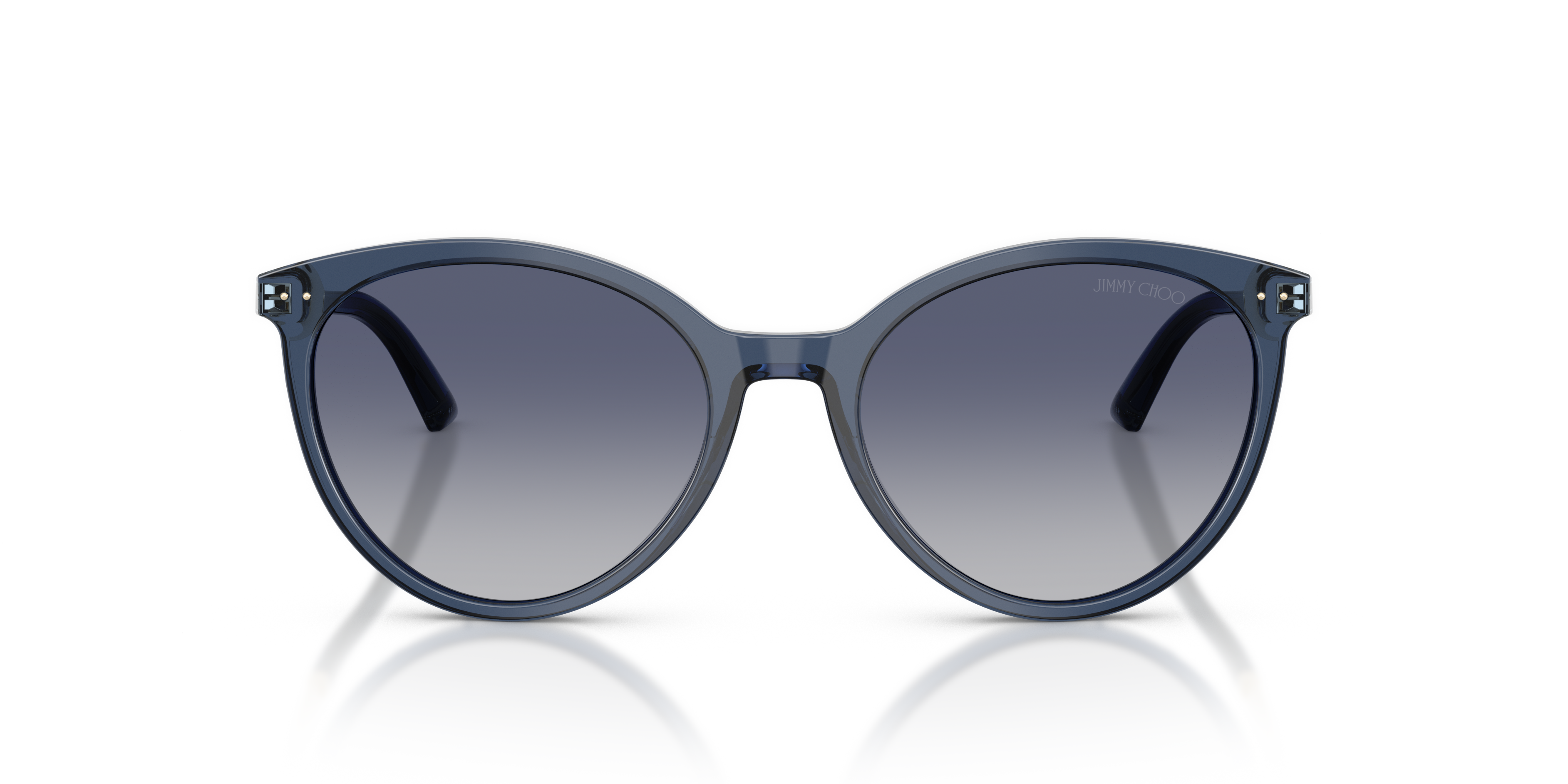 Jimmy Choo Donna Jimmy Choo JC5060 50354L Occhiali da sole Acetato Blu Grigio Pantos Normale Sfumato