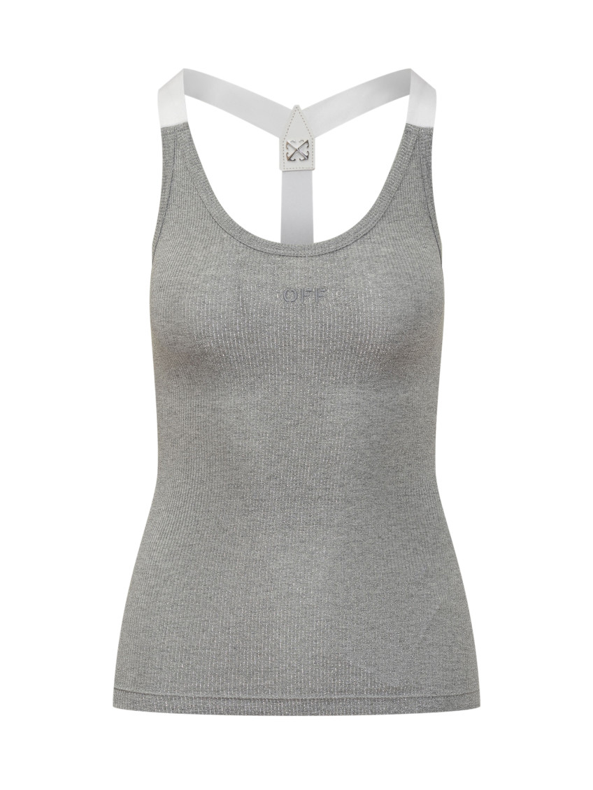 Ribbed tank top - Silver
