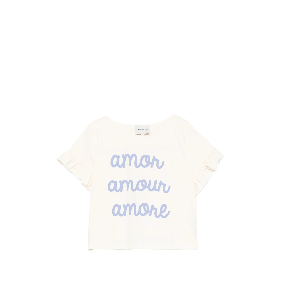 Amour Ruffled Graphic T-shirt