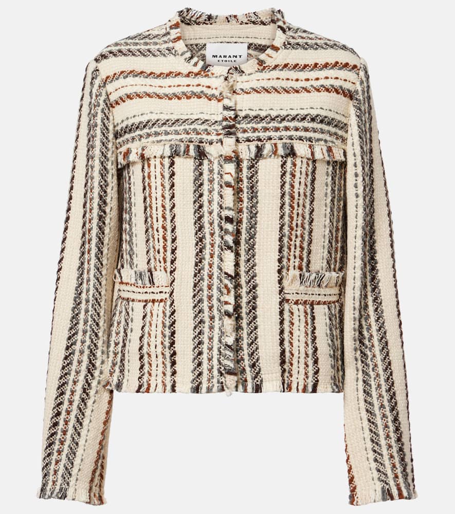 Izaria cotton and wool-blend jacket