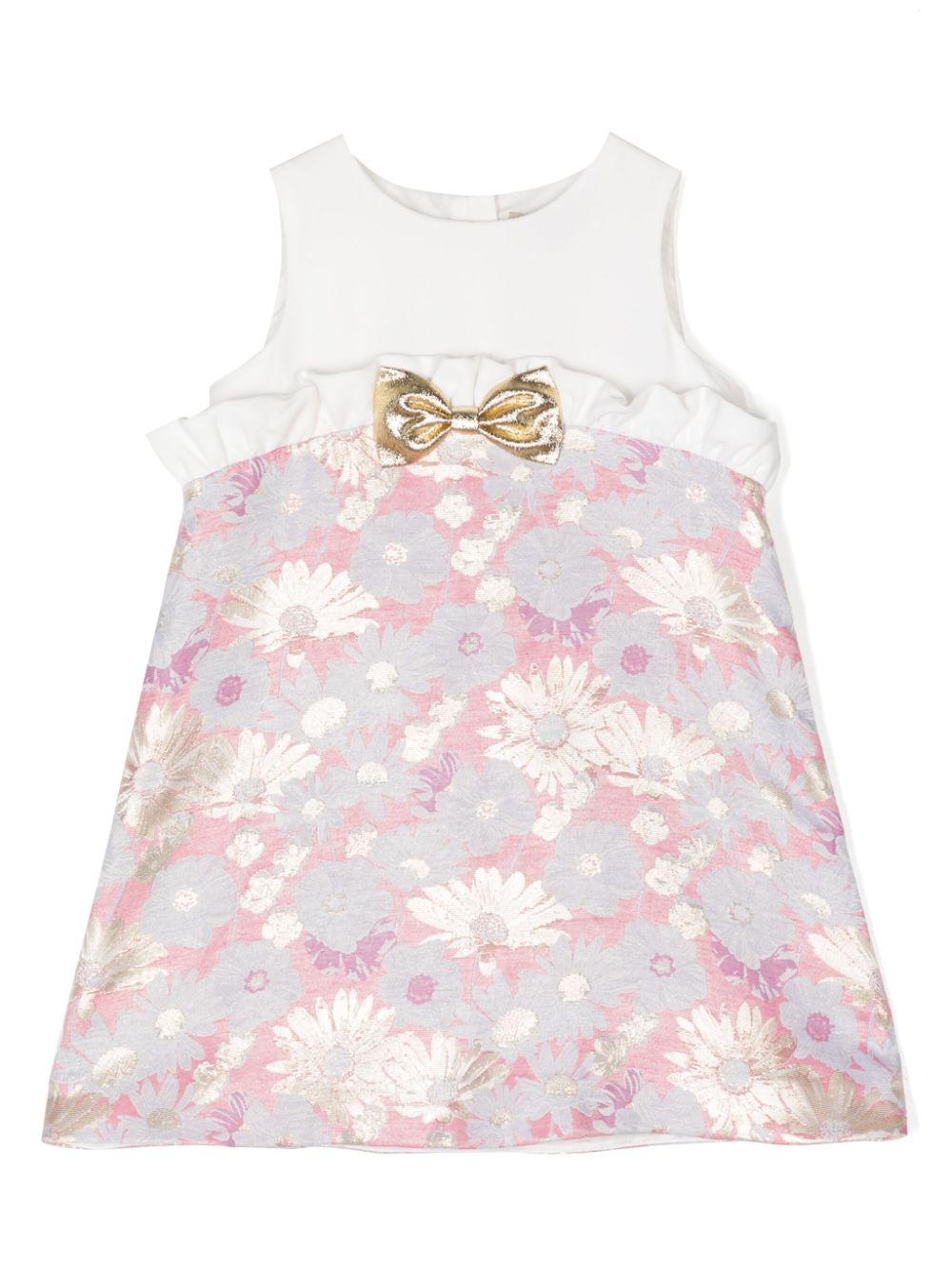 Floral-print bow-detail dress - Pink