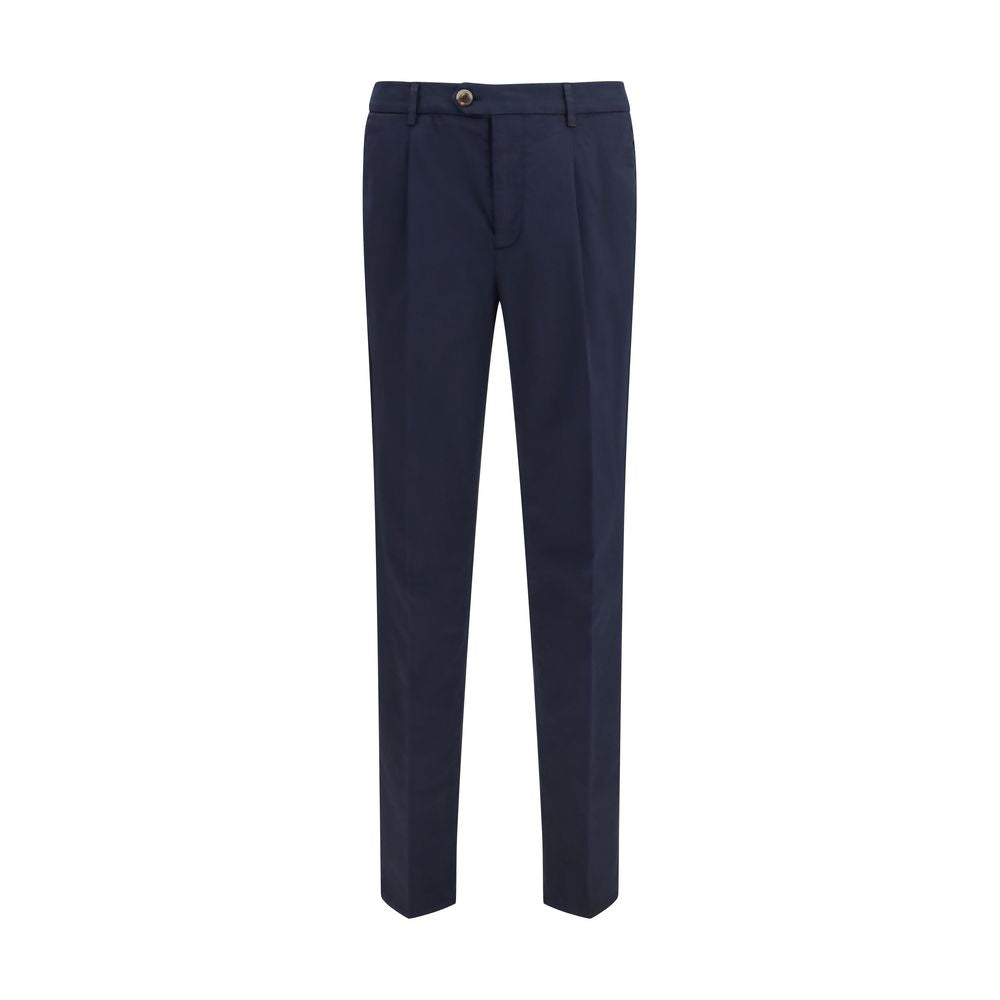 Cotton-Blend Chinos — Black