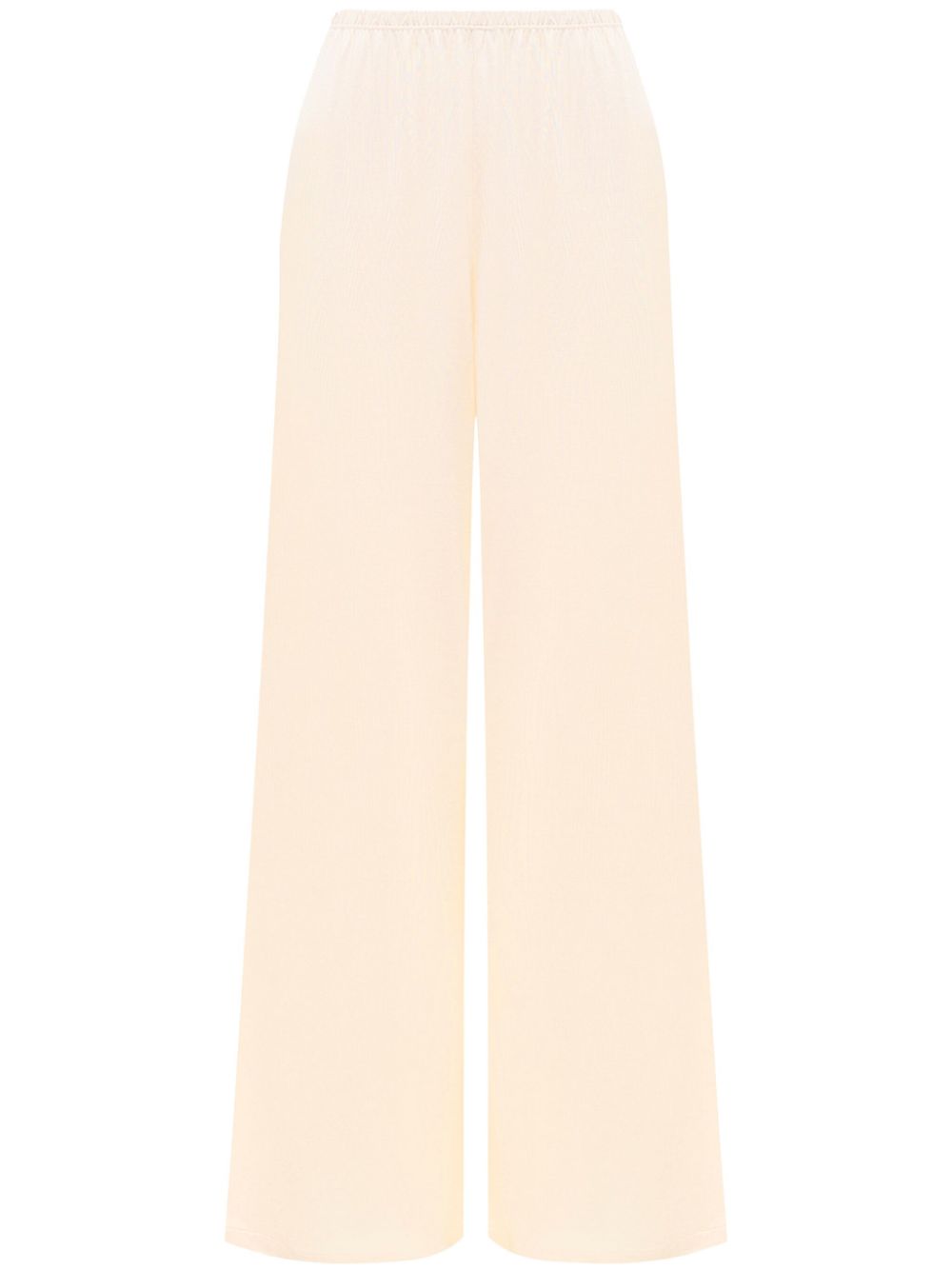 Silk-jersey wide-leg trousers - Neutrals