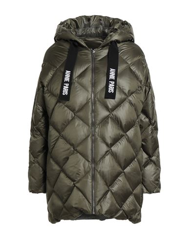 Woman Puffer Military green Size 10 Polyamide
