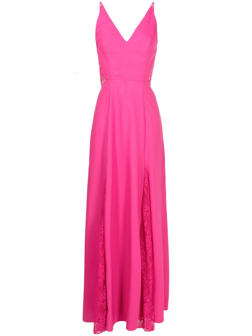 Georgia lace-panel maxi dress - Blue