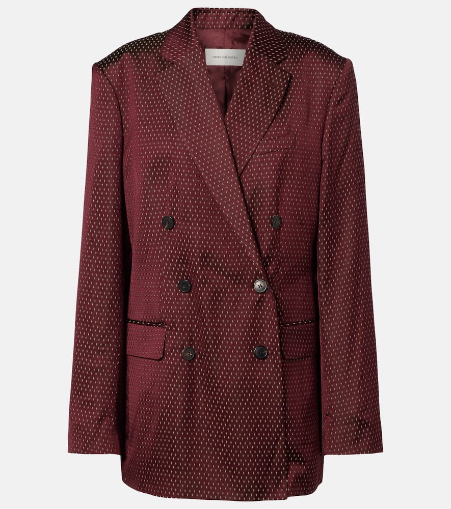 Polka-dot double-breasted blazer