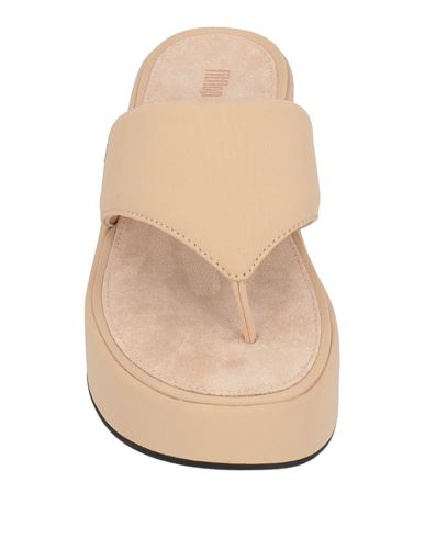 Woman Thong sandal Beige Size 6 Textile fibers