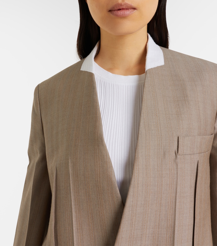 Herringbone virgin wool blazer