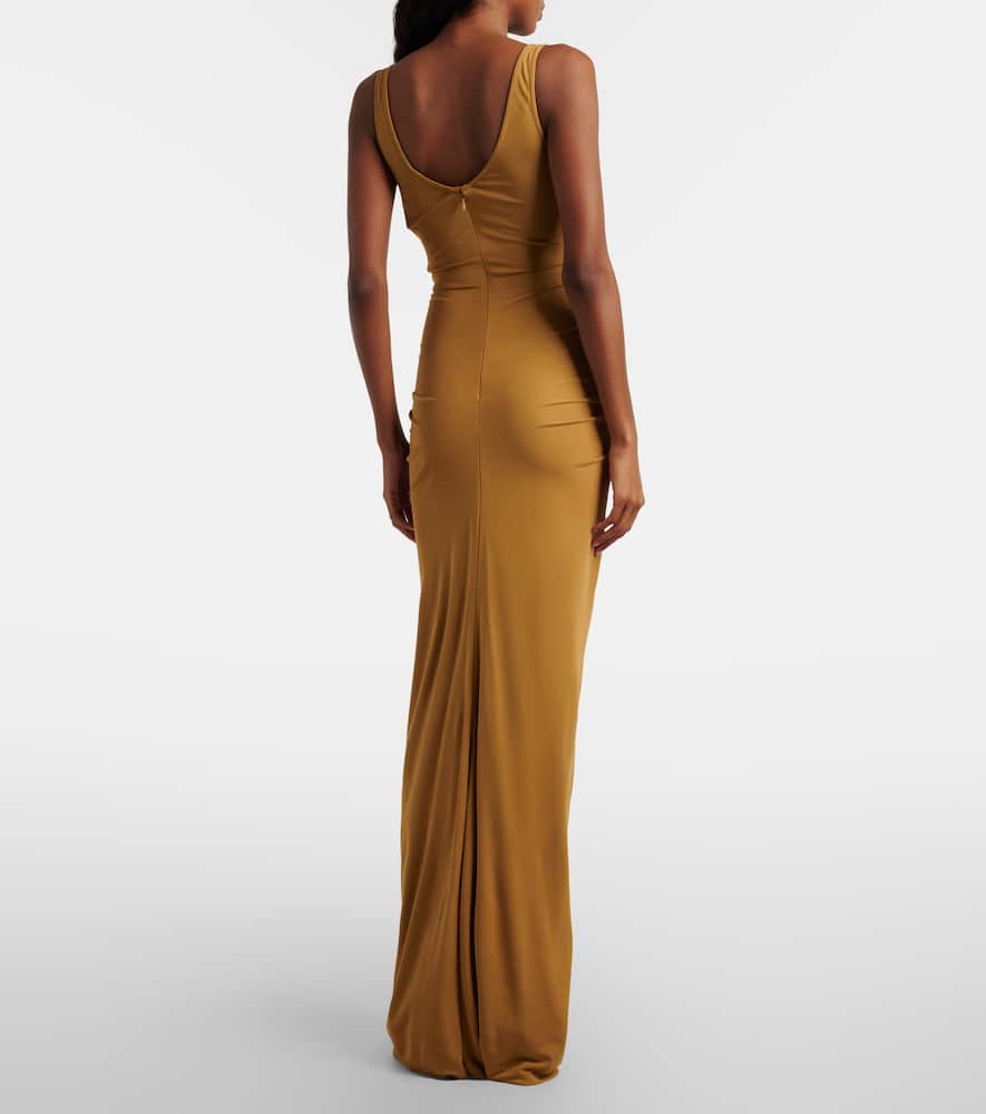 Salacia cutout draped maxi dress