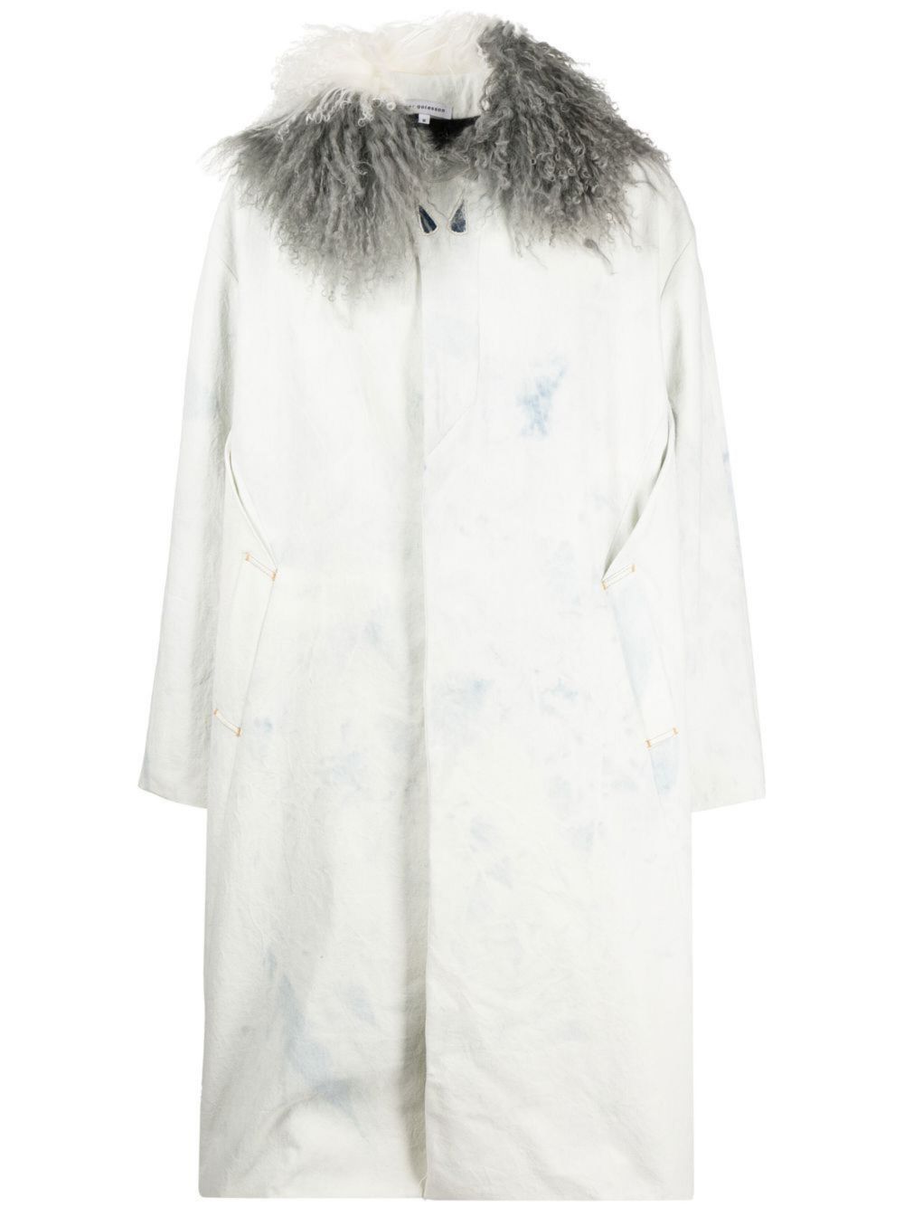 Shearlin-collar coat - White