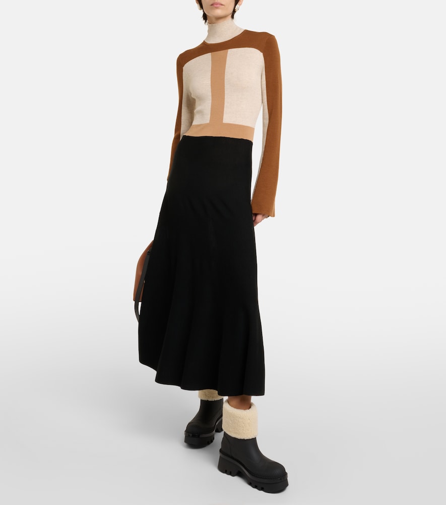 Chloé Raina shearling-trimmed ankle boots