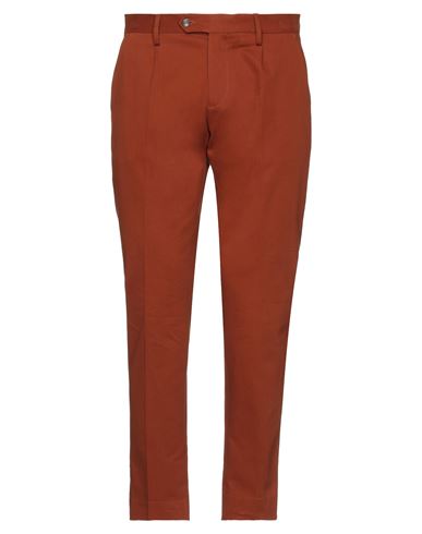 Man Pants Rust Size 36 Cotton, Elastane