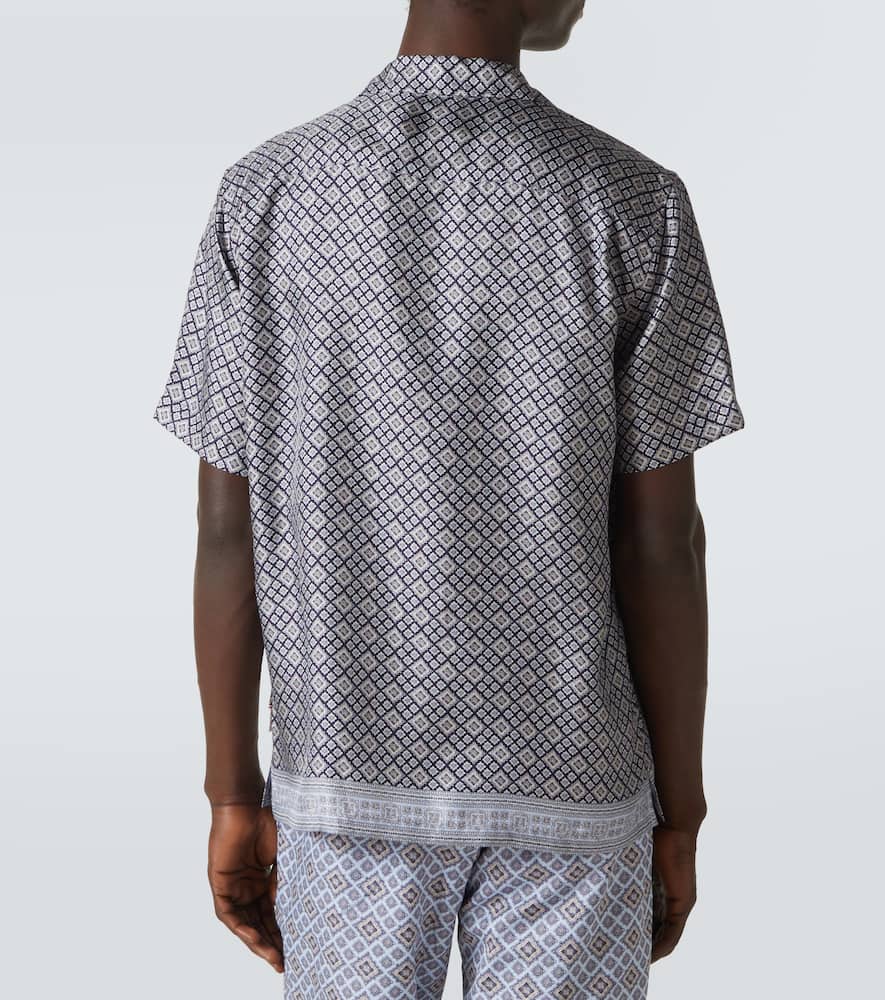 Maitan printed silk blowing shirt