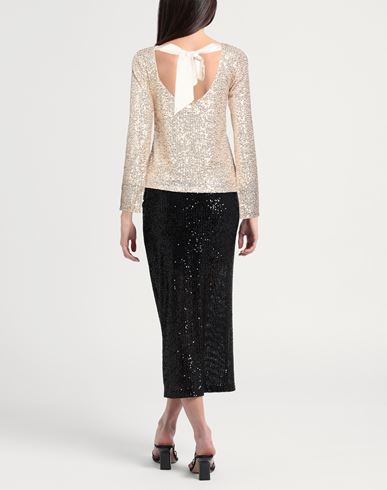Woman Top Gold Size 6 Polyester, Elastane