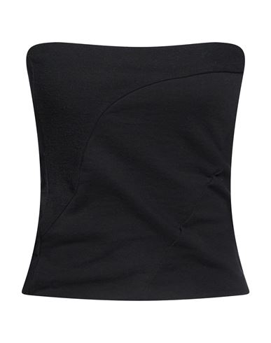 Rus/fr. ca/de Woman Top Black Size M Cotton, Elastane