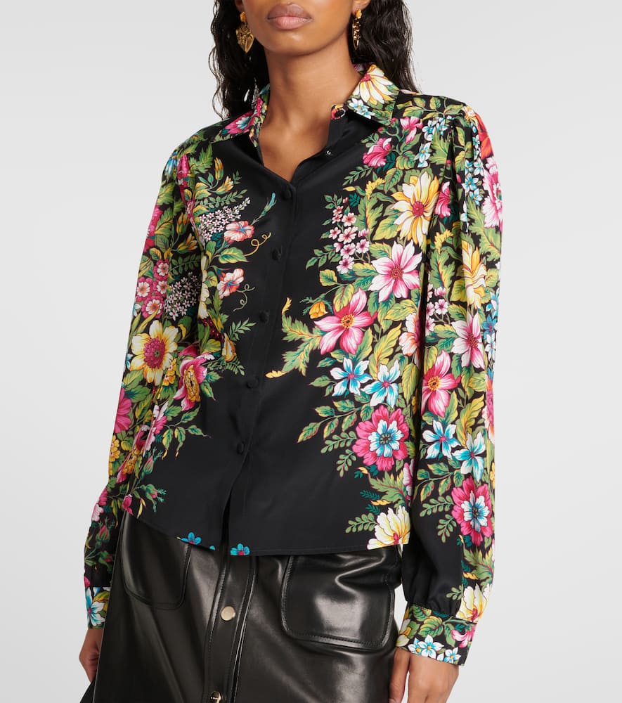 Printed silk shirt