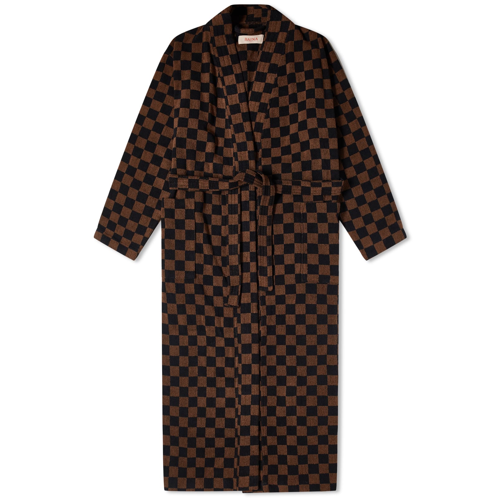 Sulis Bath Robe in Tabac/Noir, Size X-Small