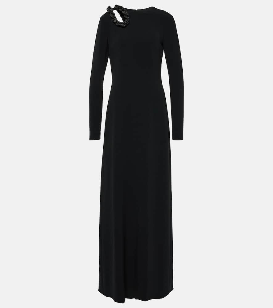Crystal-embellished cutout gown