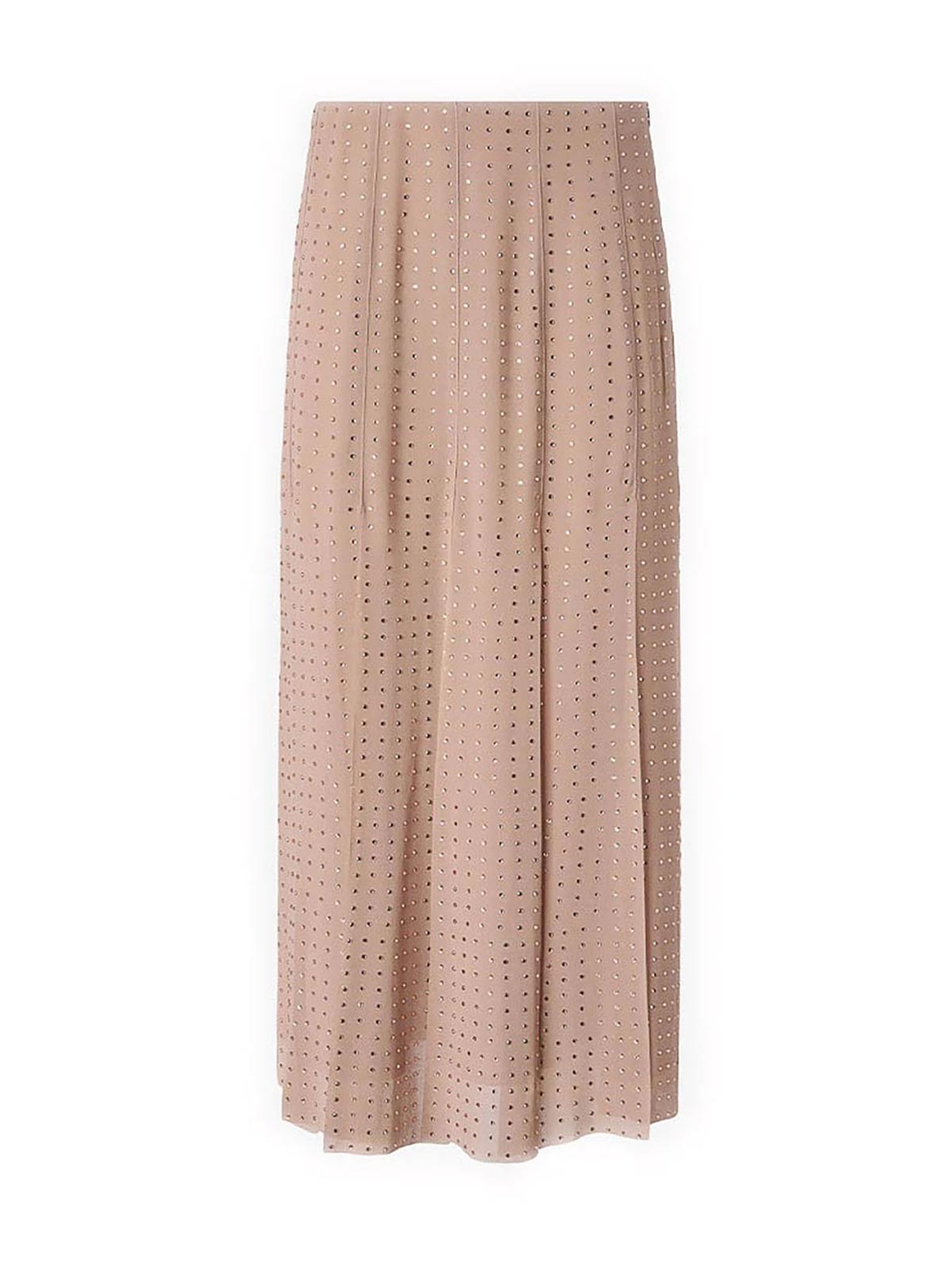 Midi skirt with fringes and rhinestones - 38