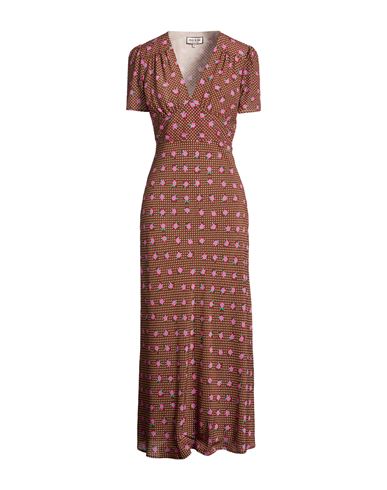 Woman Maxi dress Brown Size 2 Silk