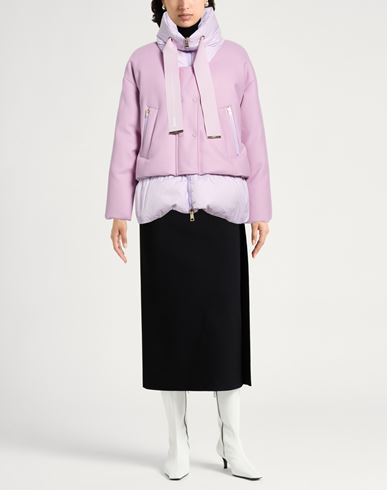 Woman Jacket Lilac Size 6 Virgin Wool, Polyamide