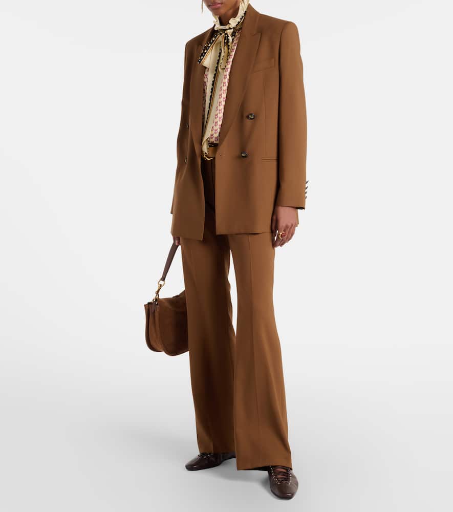 Double-breasted wool blazer