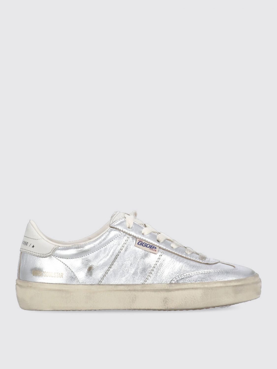 Soul-Star metallic leather sneakers - Silver