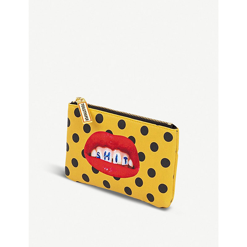 Wears Toiletpaper Sh*T-Print Faux-Leather Case
