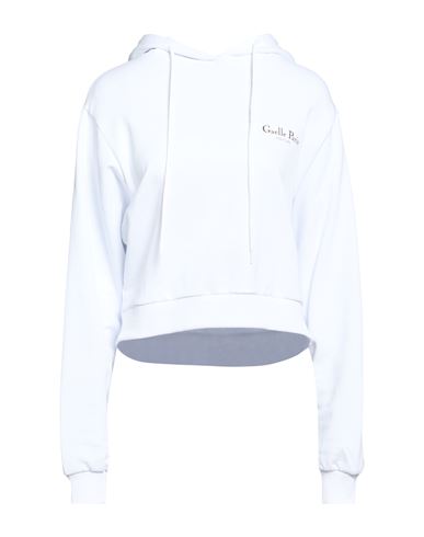 Woman Sweatshirt White Size L Cotton, Elastane
