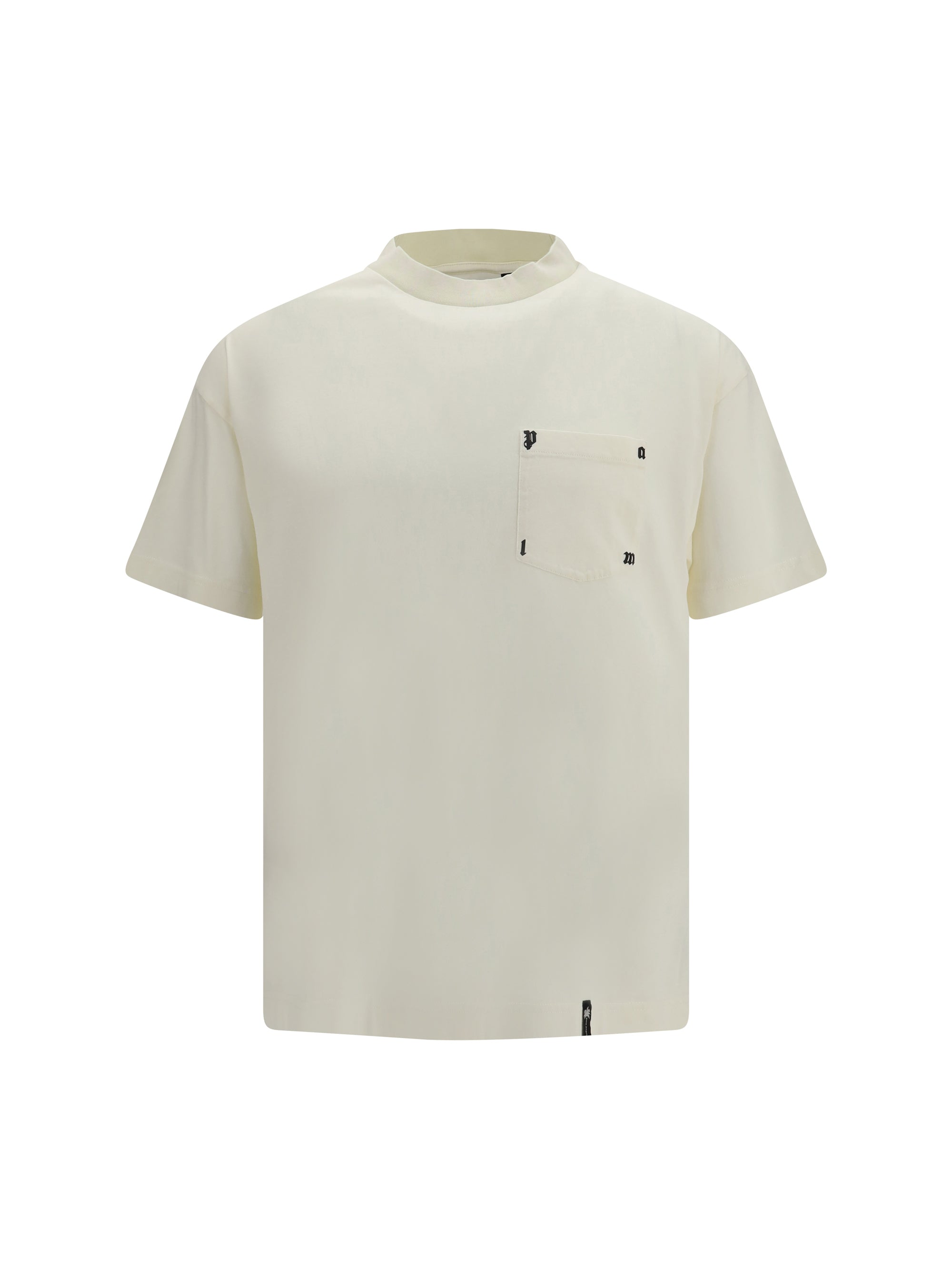 Ribbed Crew Neck with Chest Pocket T-Shirt — White