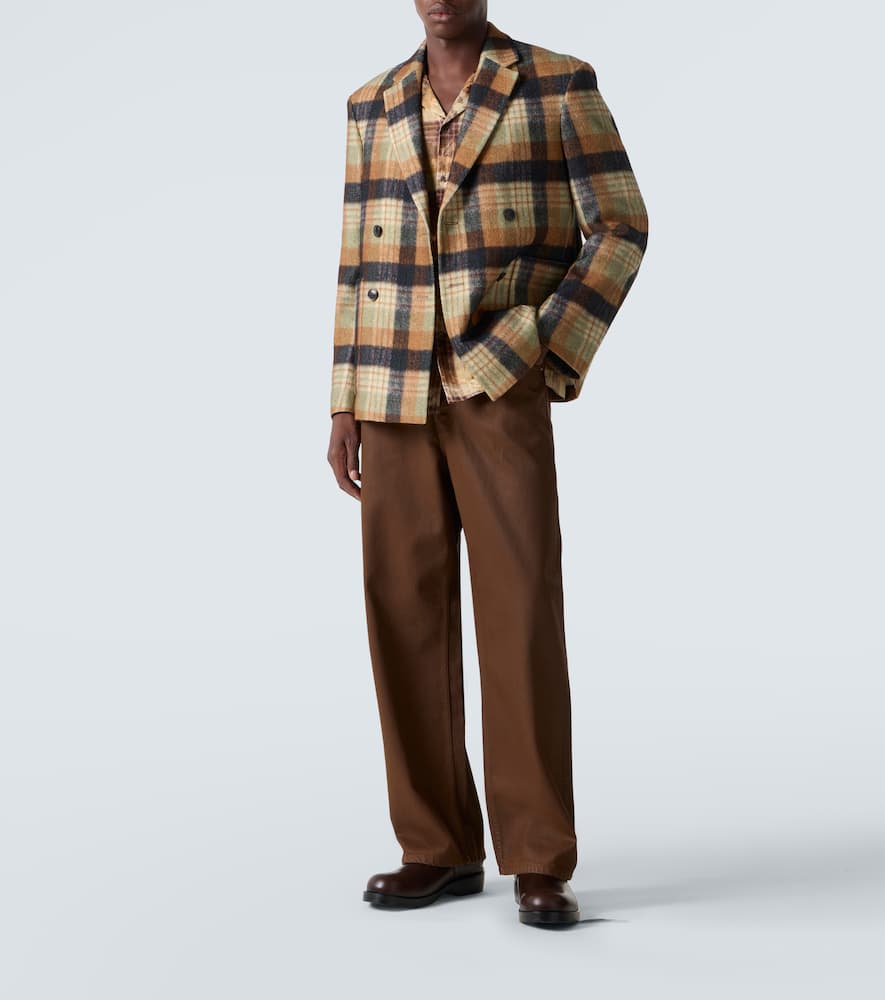 Checked wool blazer