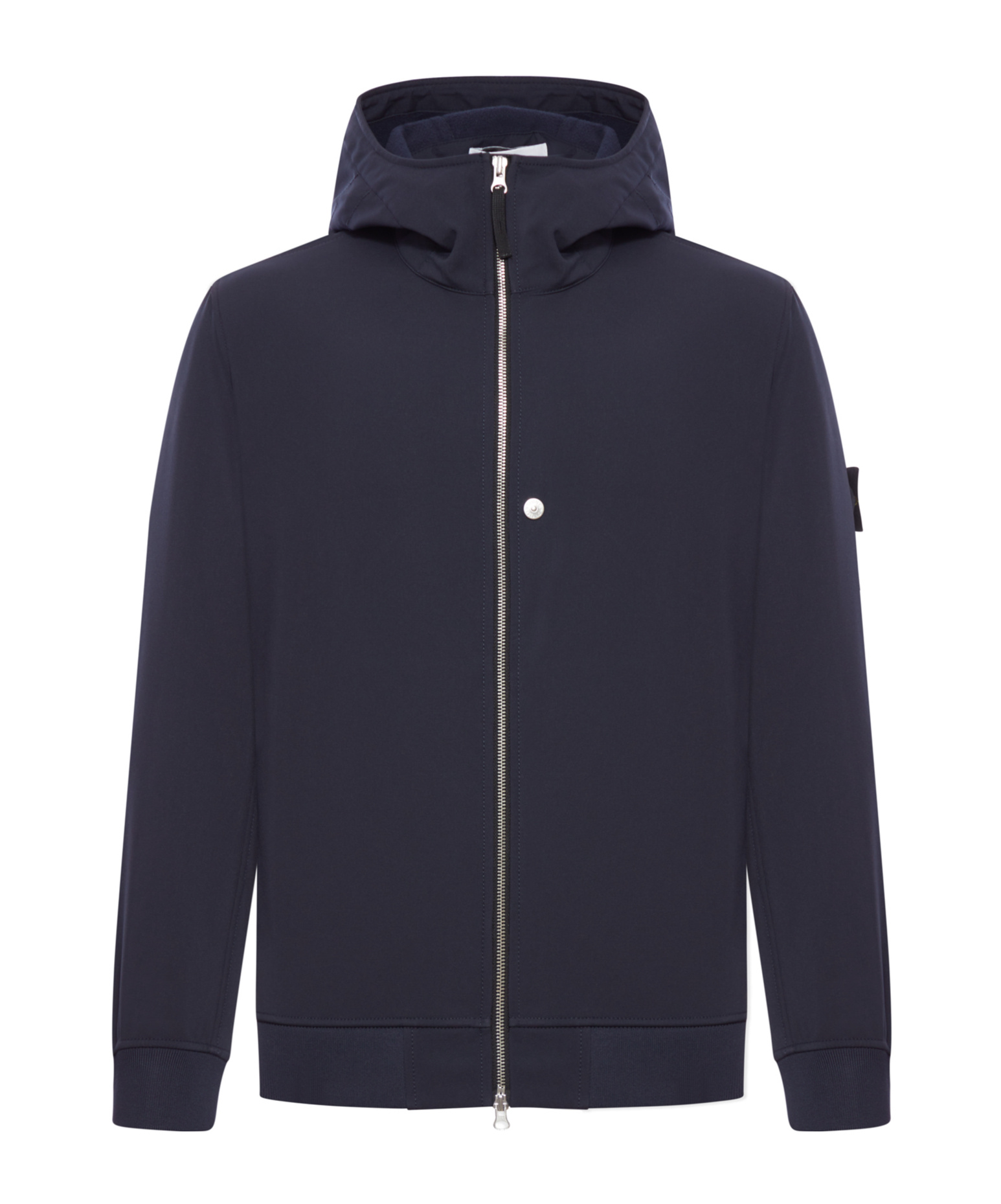 Logo Patch Zip-Up Hooded Jacket
