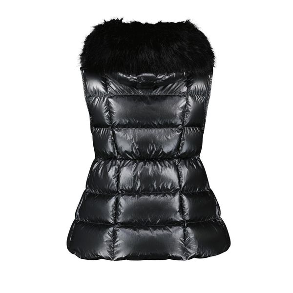 Moncler Anse Shearling Collared Puffer Vest