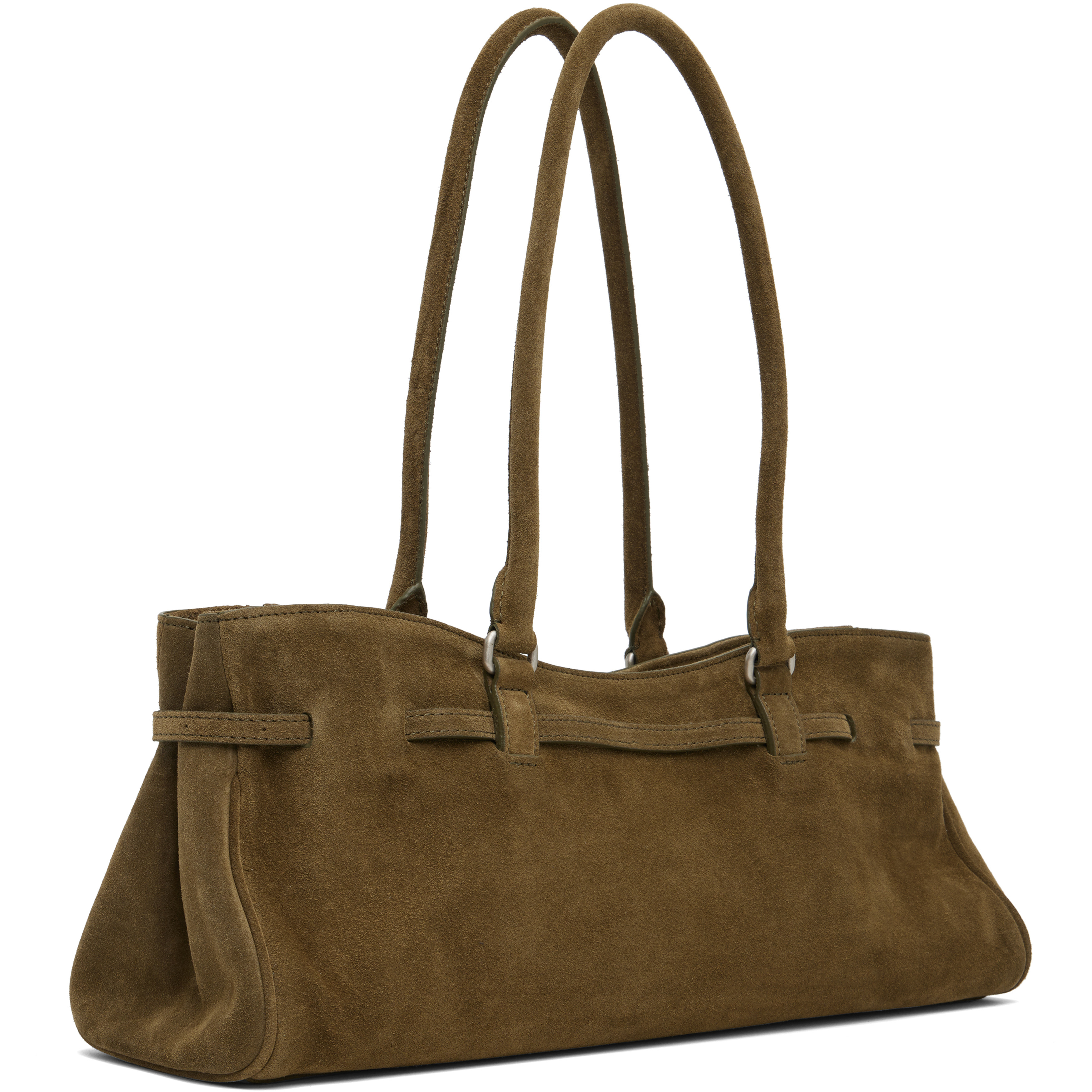 Kahki Soft Leather 'Grandma' Shoulder Bag