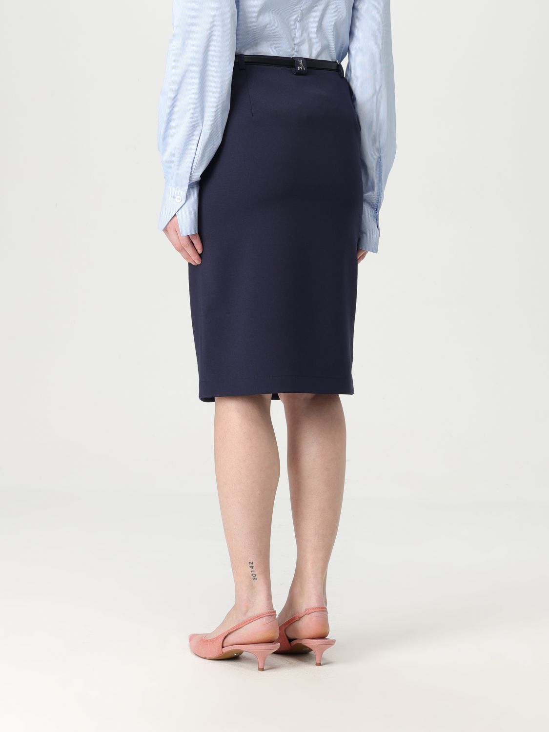 Belted mini skirt - Black