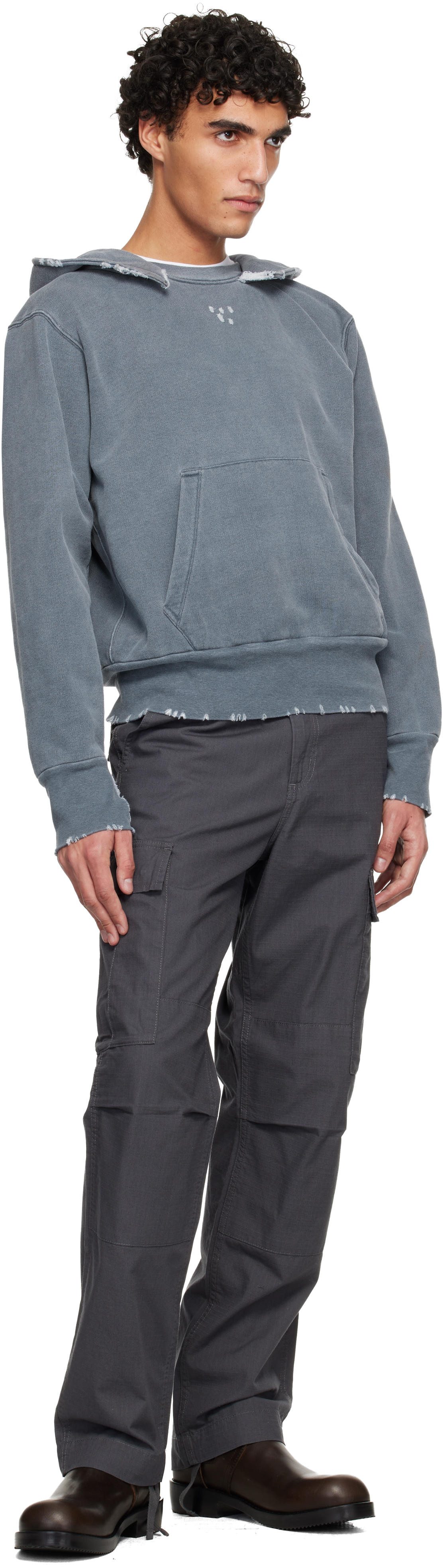 Gray Regular Cargo Pants