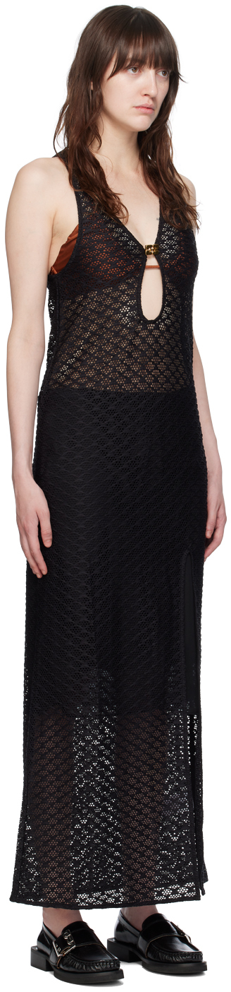 GANNI Black Hardware Maxi Dress